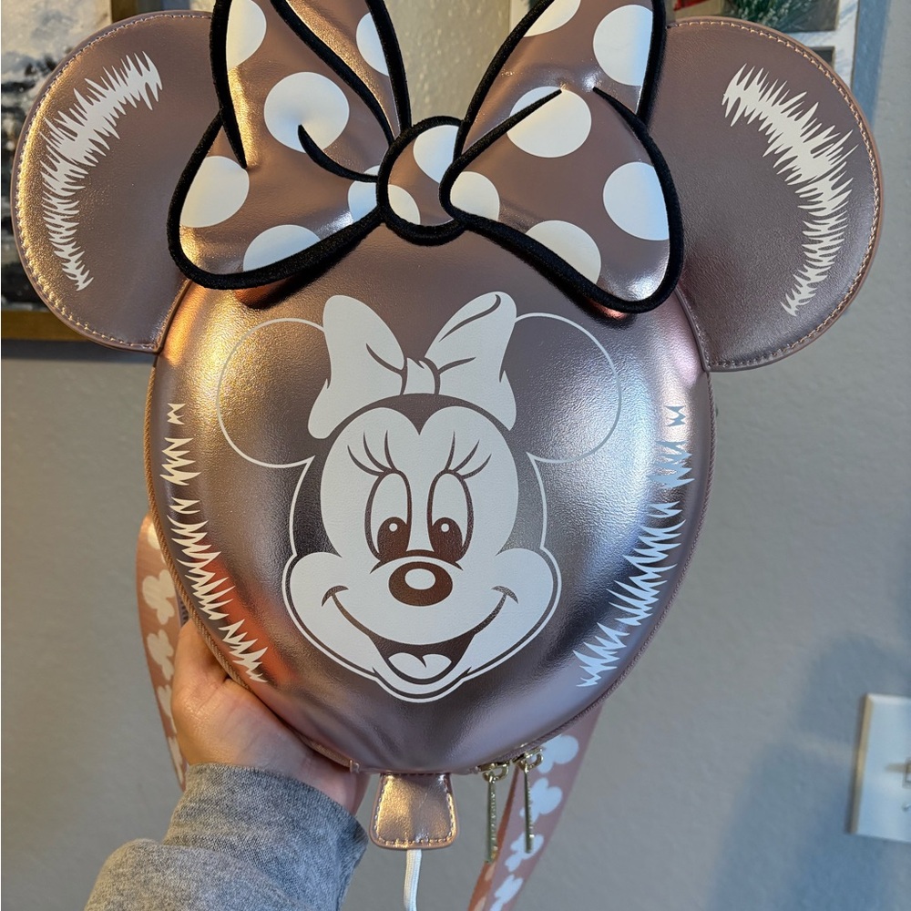 Loungefly Minnie Mouse Rose Gold Crossbody Bag